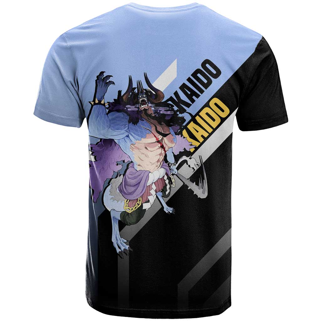 Kaido One Piece T Shirt with Dragon Form and Fierce Battle Pose Design - The Mazicc