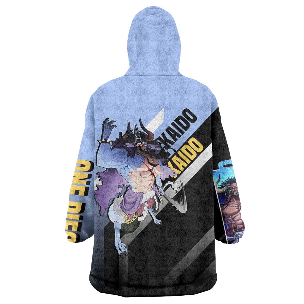 Kaido One Piece Wearable Blanket Hoodie with Dragon Form and Fierce Battle Pose Design - The Mazicc