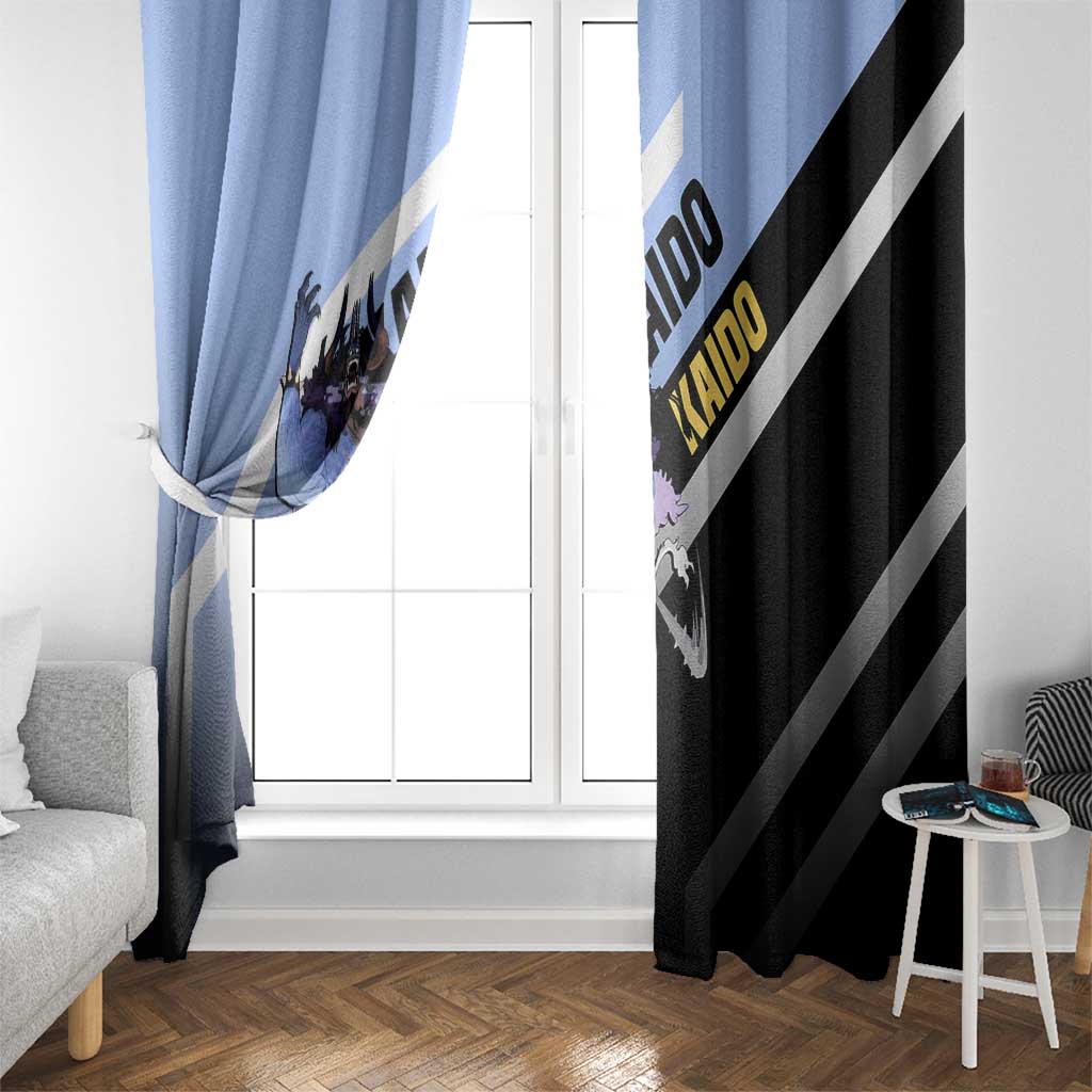 Kaido One Piece Window Curtain with Dragon Form and Fierce Battle Pose Design - The Mazicc