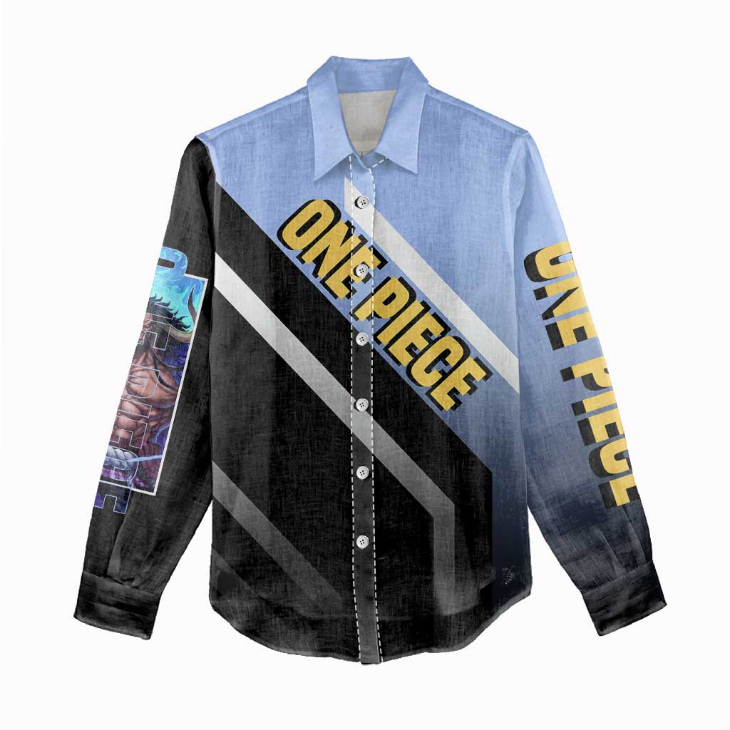 Kaido One Piece Women Casual Shirt with Dragon Form and Fierce Battle Pose Design - The Mazicc