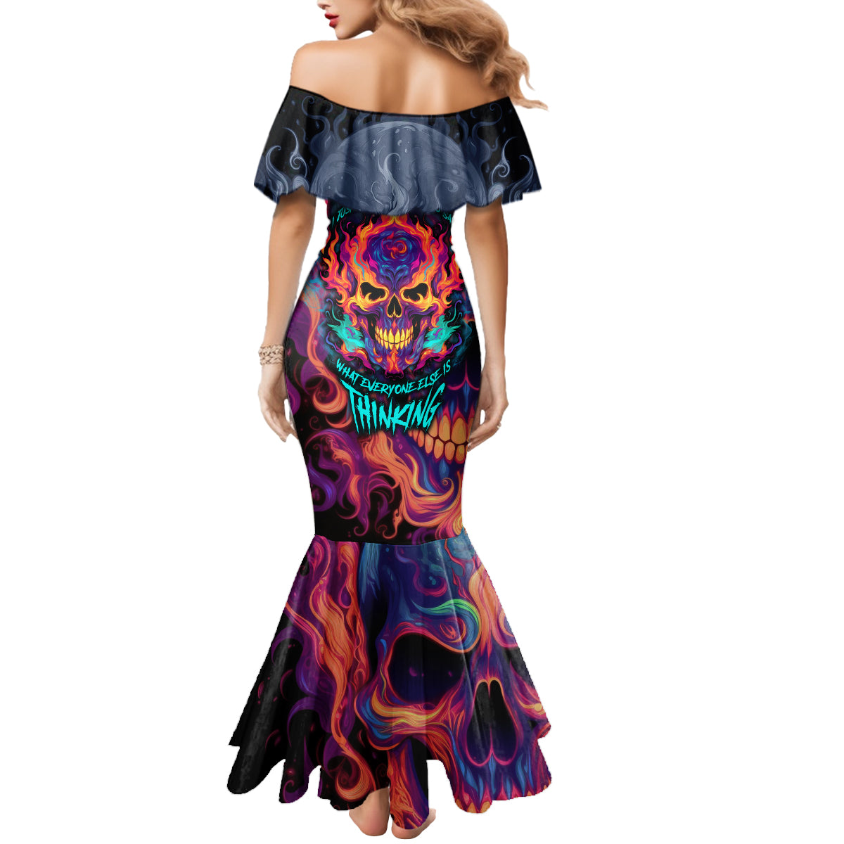 colorful-fire-skull-mermaid-dress-im-not-rude-i-just-have-the-balls-to-say-what-everyone-else-is-thingking