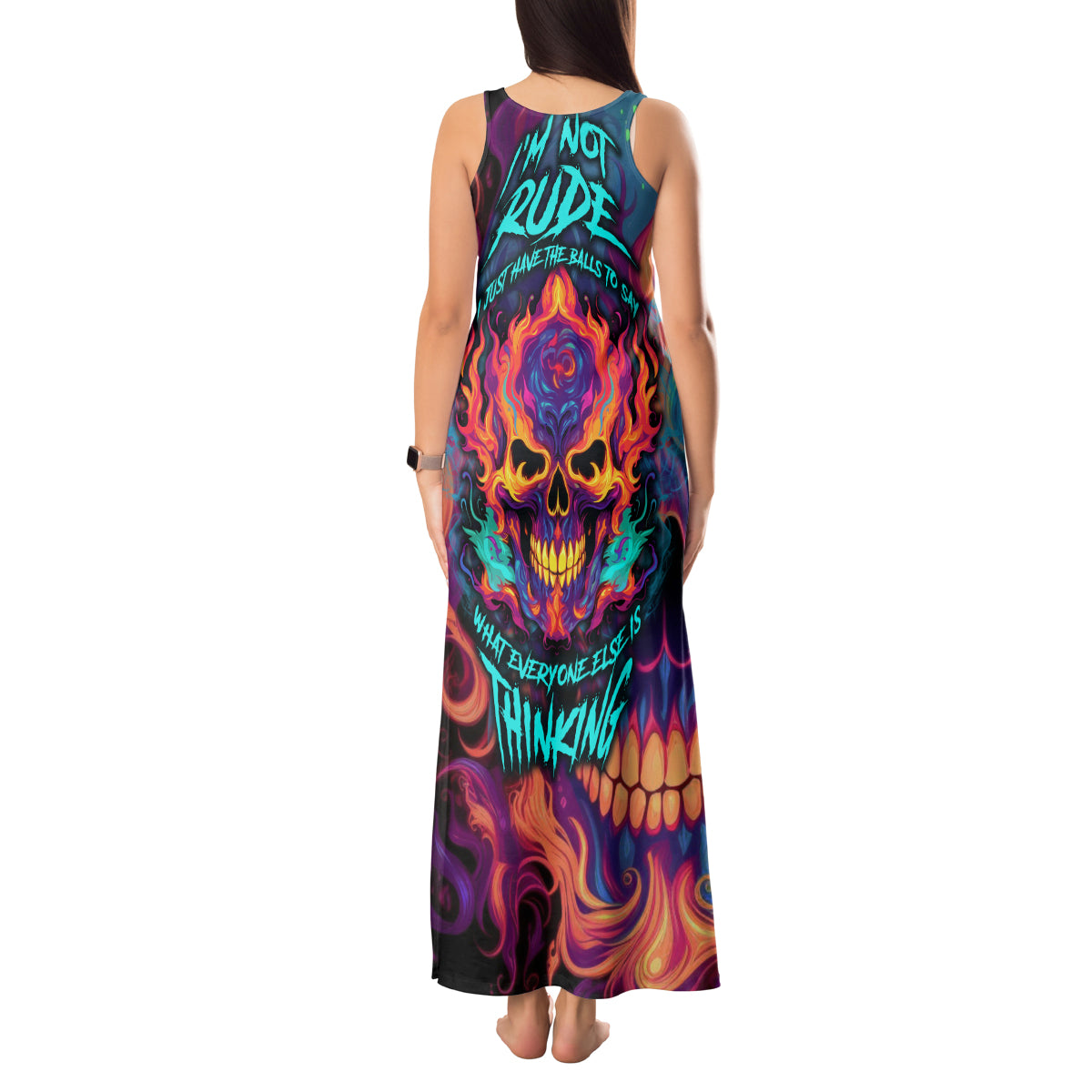colorful-fire-skull-tank-maxi-dress-im-not-rude-i-just-have-the-balls-to-say-what-everyone-else-is-thingking