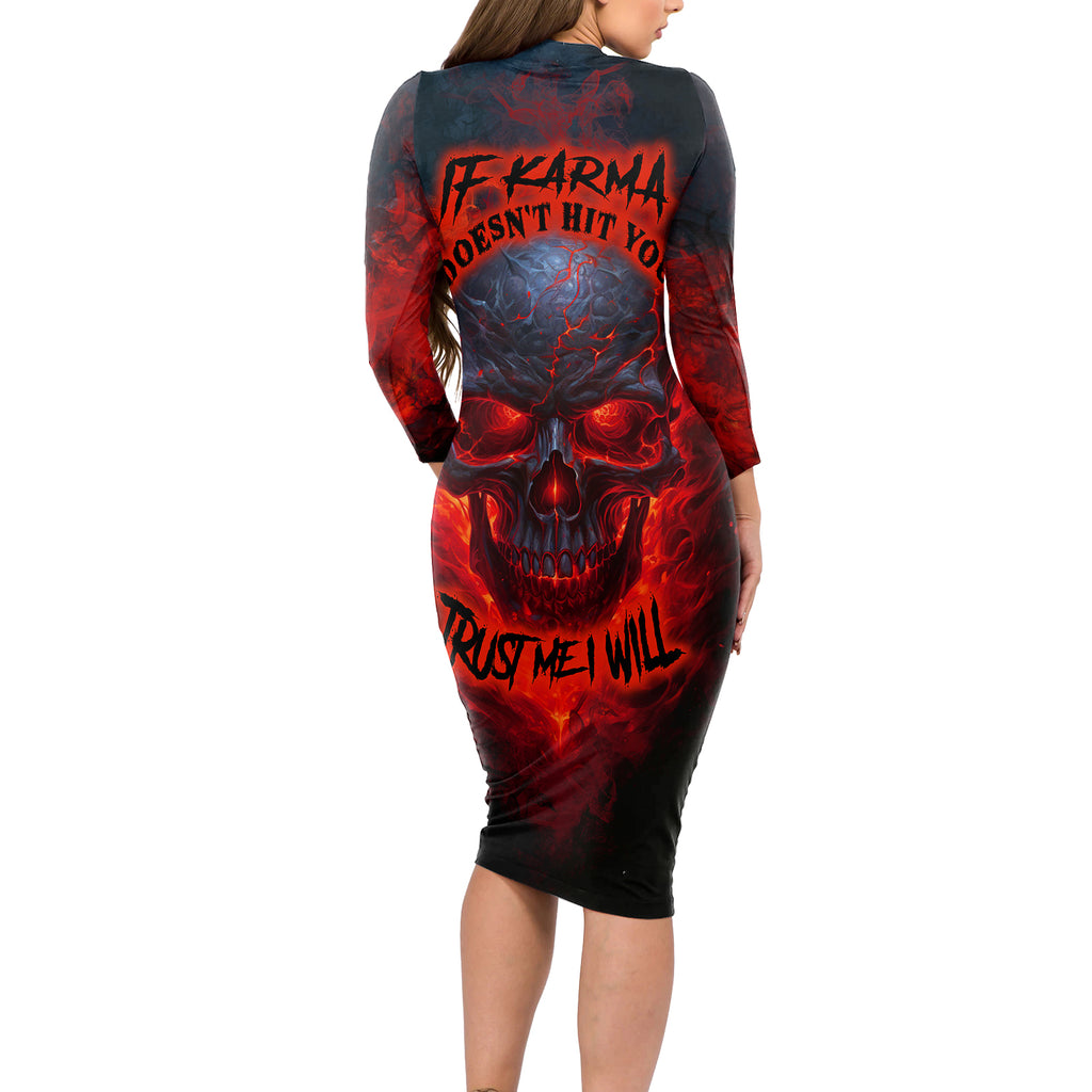 horror-skull-long-sleeve-bodycon-dress-if-karma-doesnt-hit-you-trust-me-i-will