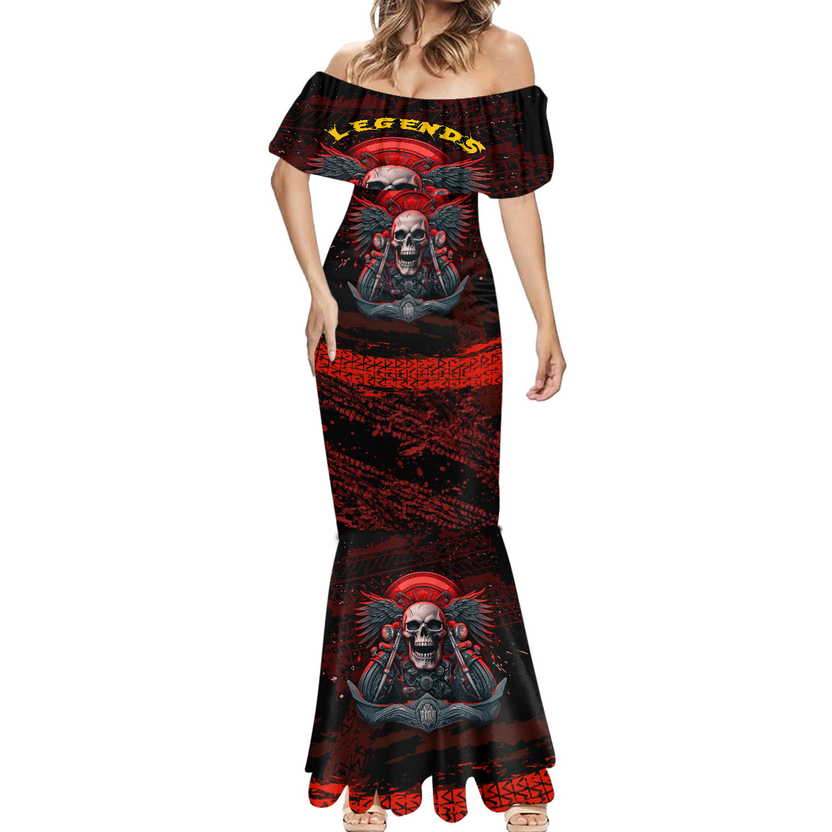 skull-biker-mermaid-dress-legend-never-die