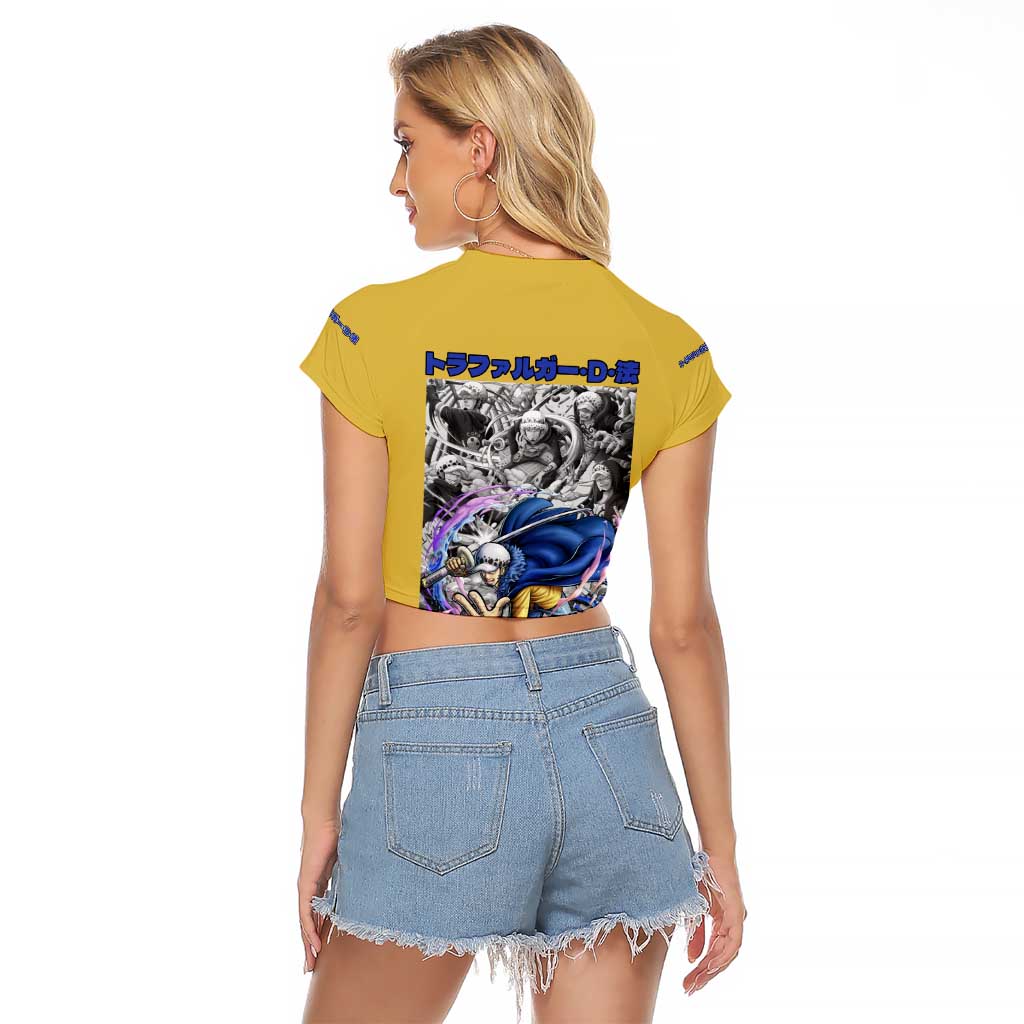 Trafalgar D. Law One Piece Raglan Cropped T Shirt Anime Style