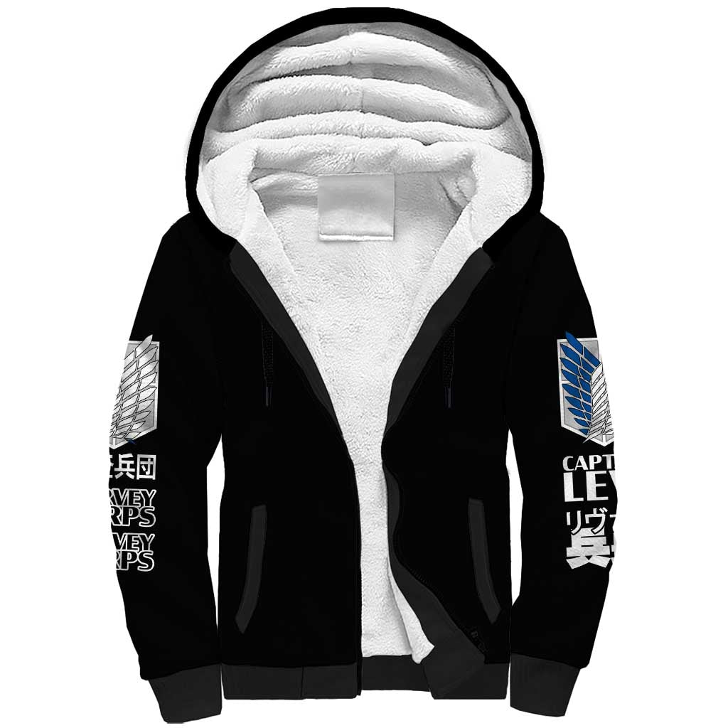 Levi Ackerman x Beast Titan Attack on Titan Sherpa Hoodie Anime Style