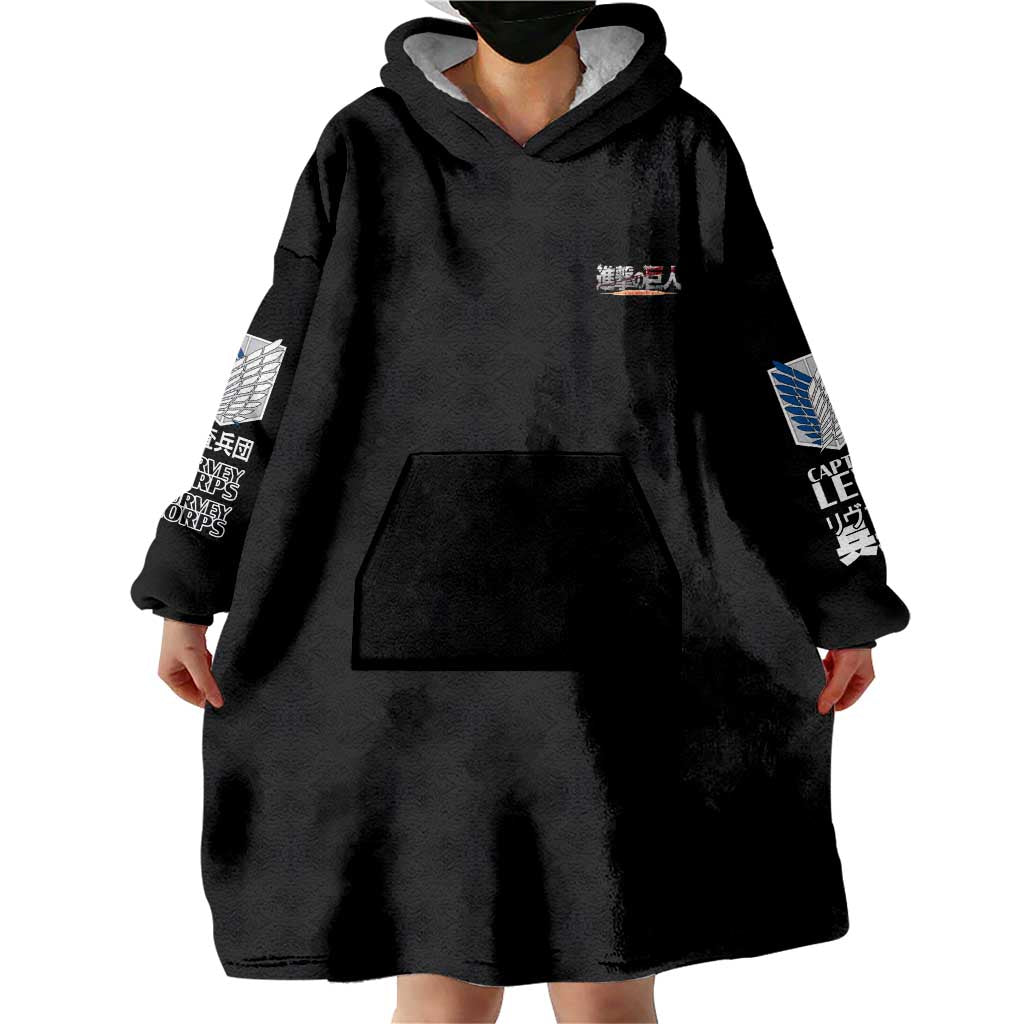 Levi Ackerman x Beast Titan Attack on Titan Wearable Blanket Hoodie Anime Style