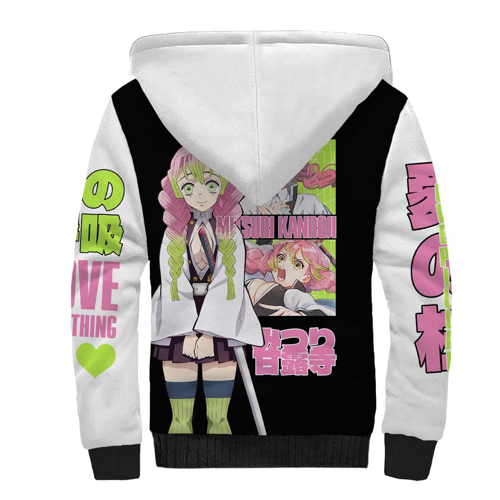 Mitsuri Kanroji V2 Demon Slayer Sherpa Hoodie Anime Style