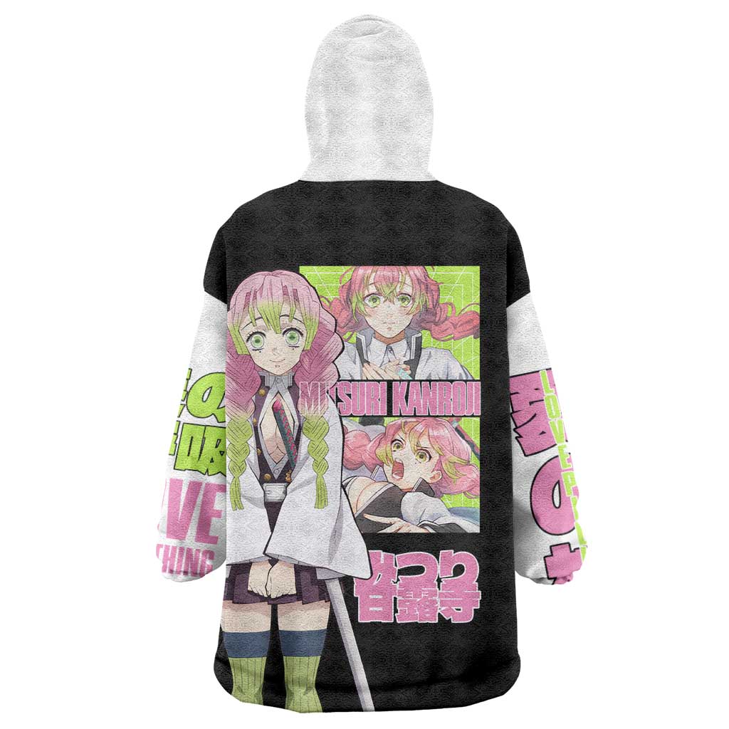 Mitsuri Kanroji V2 Demon Slayer Wearable Blanket Hoodie Anime Style
