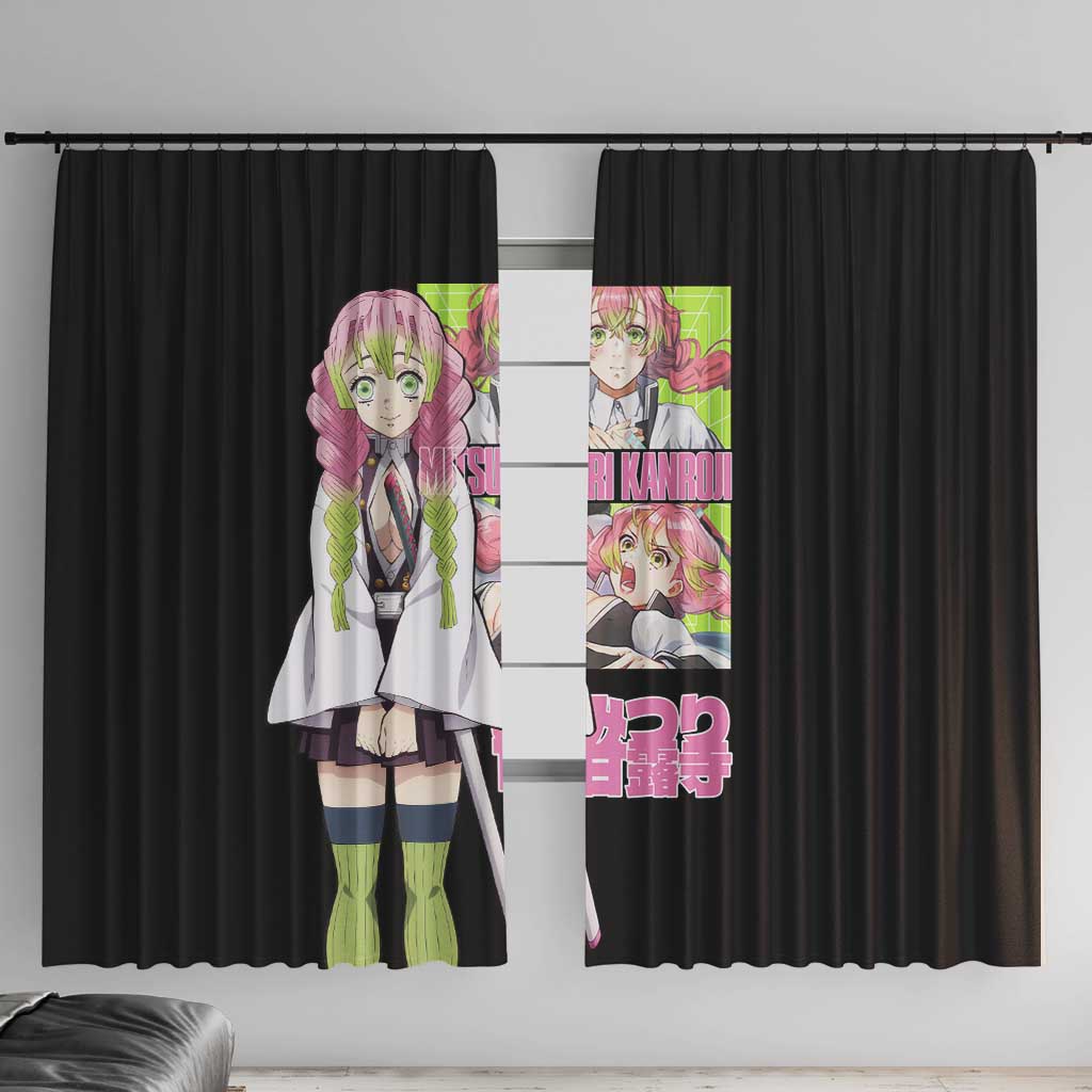 Mitsuri Kanroji V2 Demon Slayer Window Curtain Anime Style