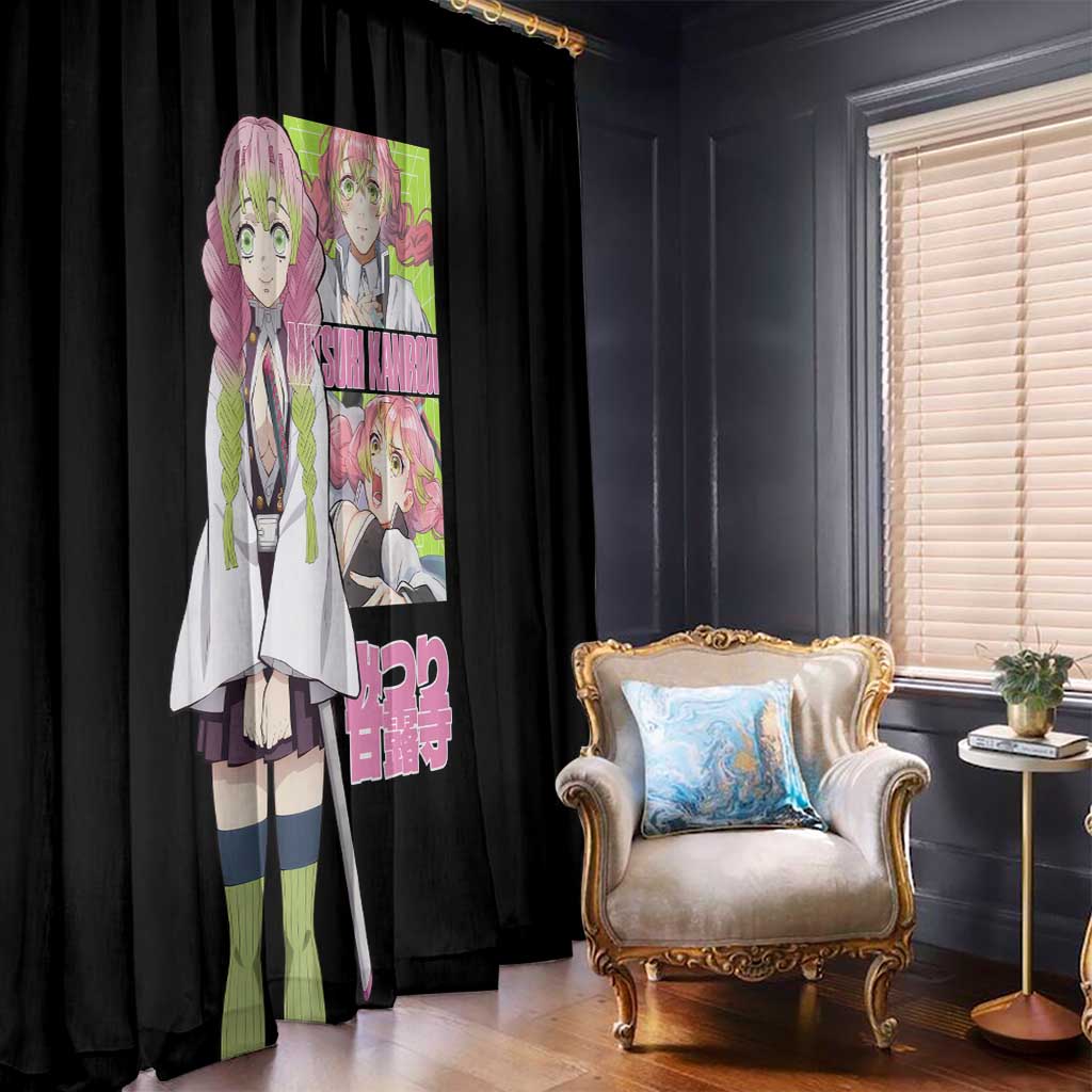Mitsuri Kanroji V2 Demon Slayer Window Curtain Anime Style