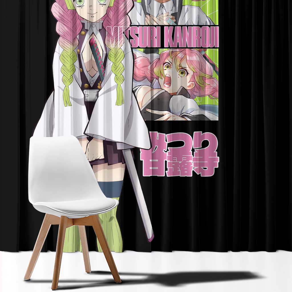 Mitsuri Kanroji V2 Demon Slayer Window Curtain Anime Style