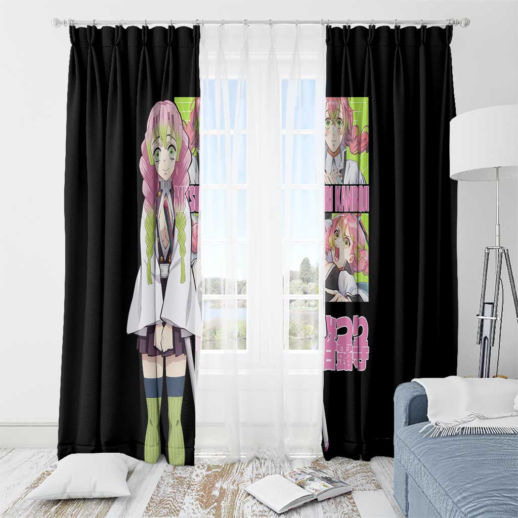 Mitsuri Kanroji V2 Demon Slayer Window Curtain Anime Style