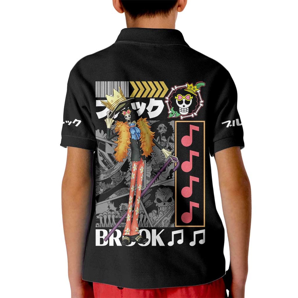 Brook - Straw Hat Team One Piece Kid Polo Shirt Anime Style