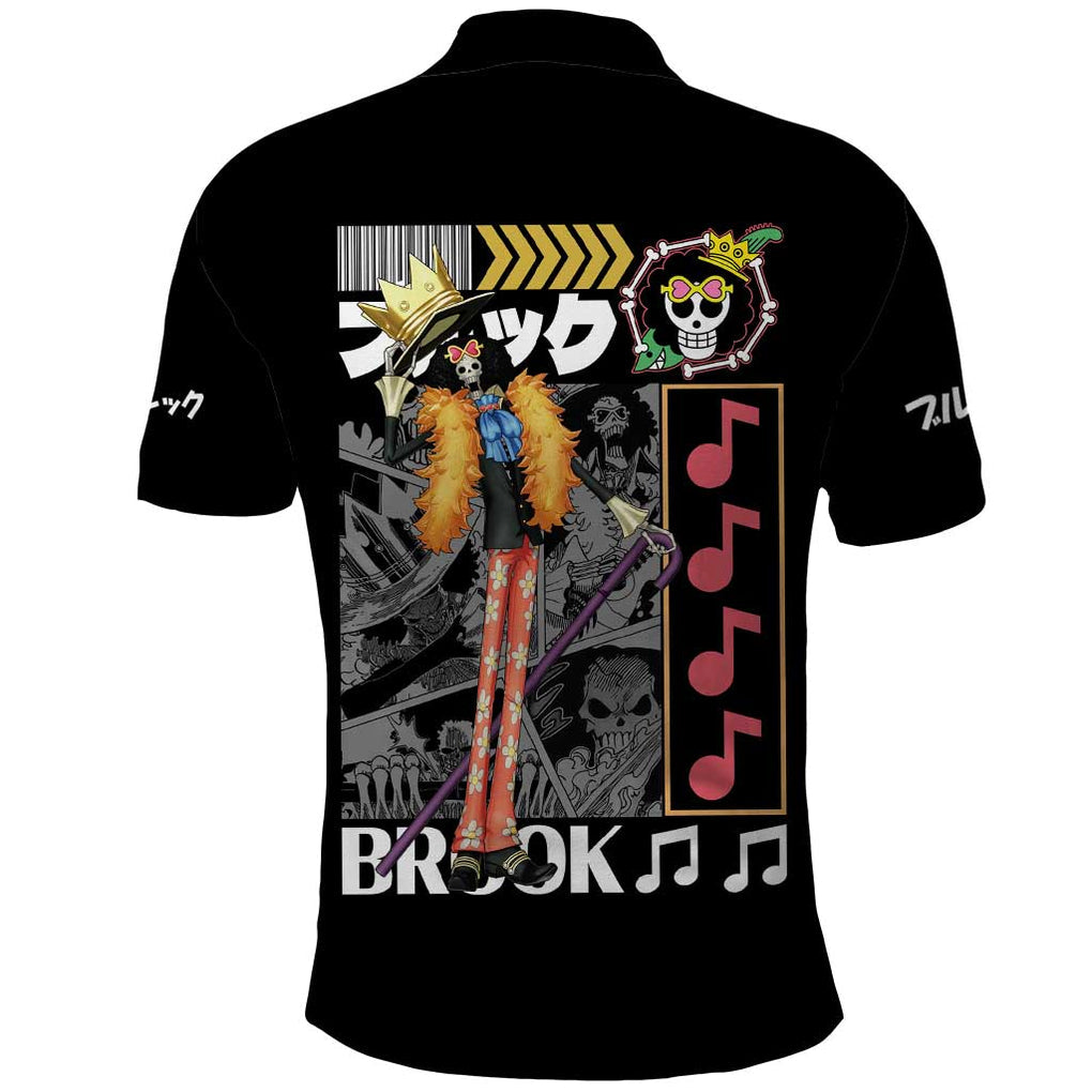 Brook - Straw Hat Team One Piece Polo Shirt Anime Style