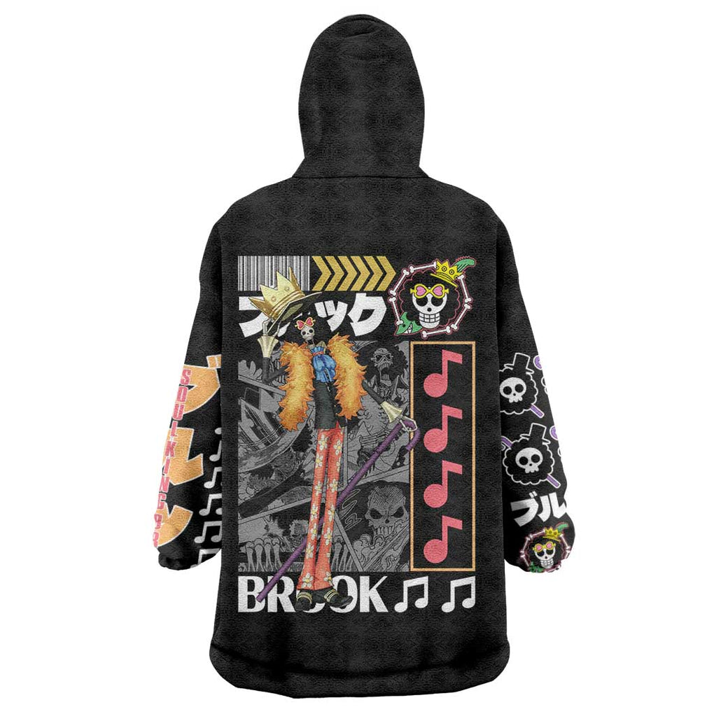 Brook - Straw Hat Team One Piece Wearable Blanket Hoodie Anime Style