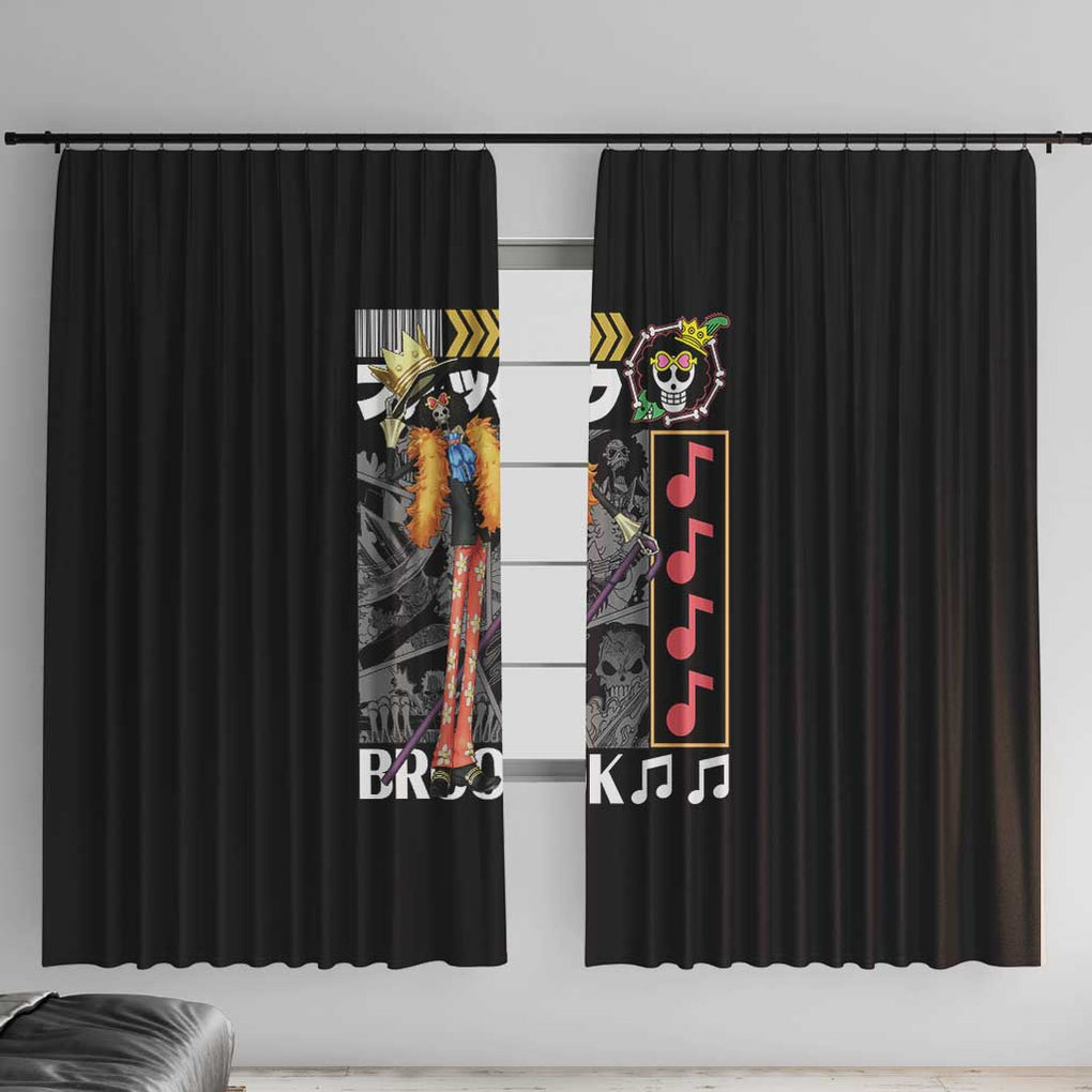 Brook - Straw Hat Team One Piece Window Curtain Anime Style