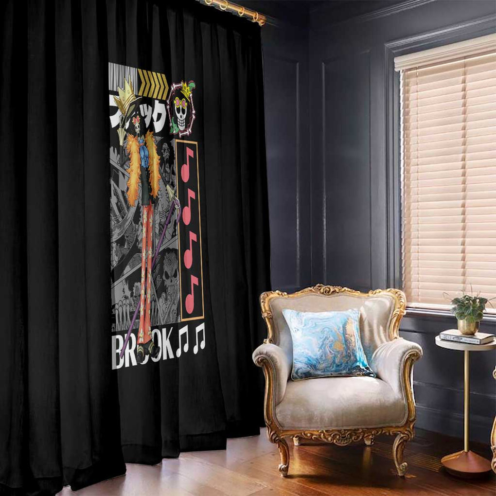 Brook - Straw Hat Team One Piece Window Curtain Anime Style