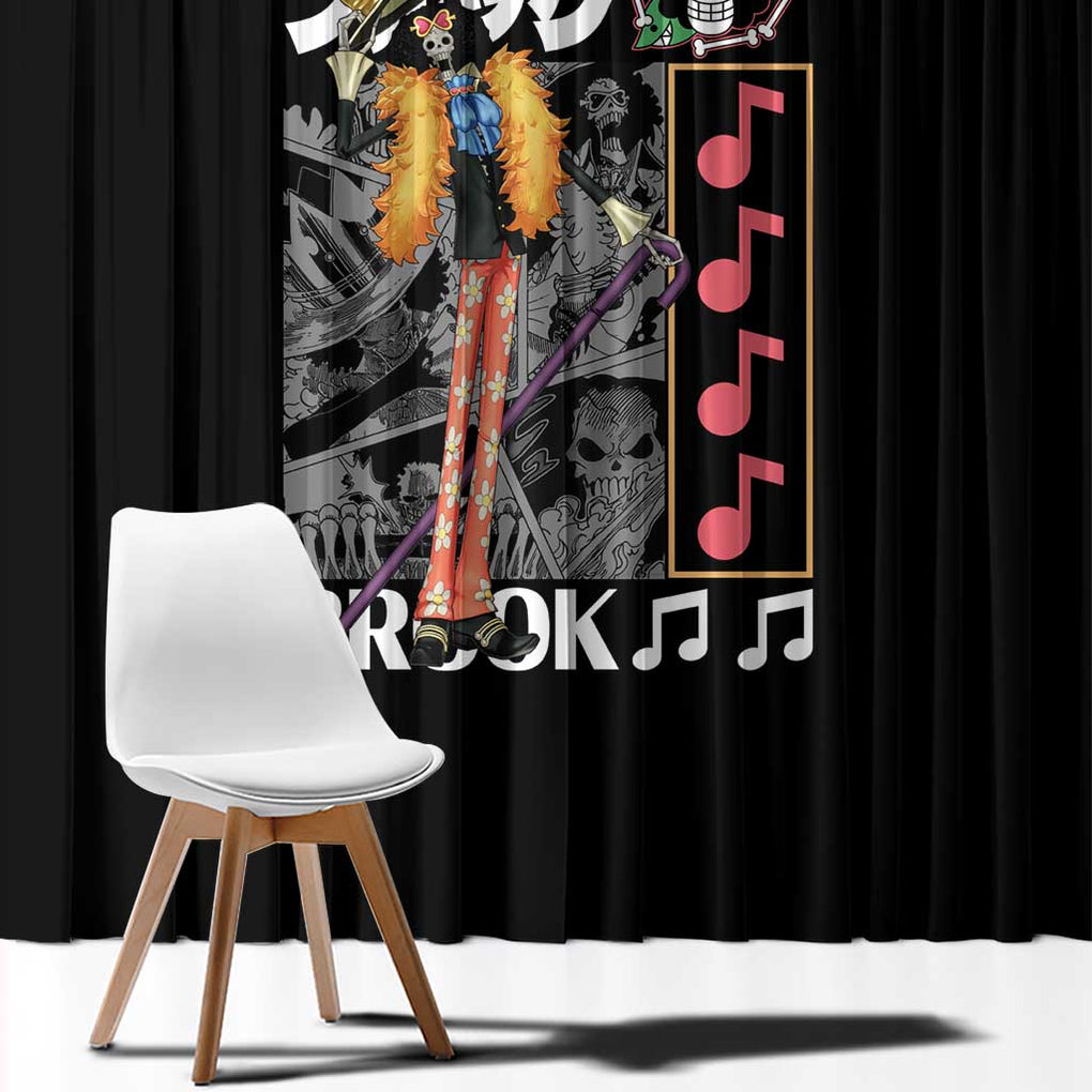 Brook - Straw Hat Team One Piece Window Curtain Anime Style