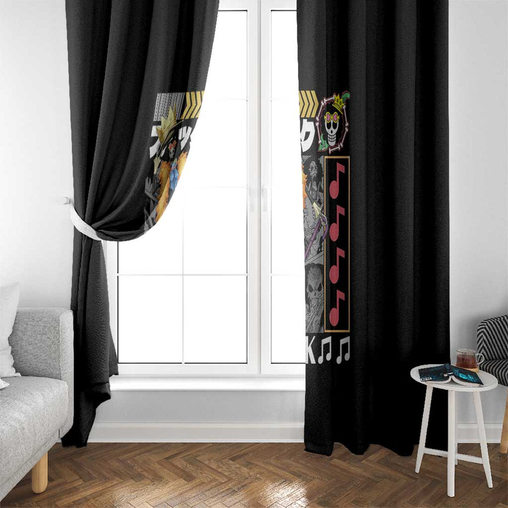 Brook - Straw Hat Team One Piece Window Curtain Anime Style