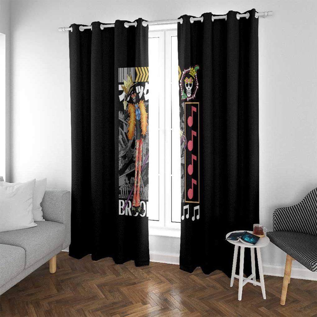 Brook - Straw Hat Team One Piece Window Curtain Anime Style