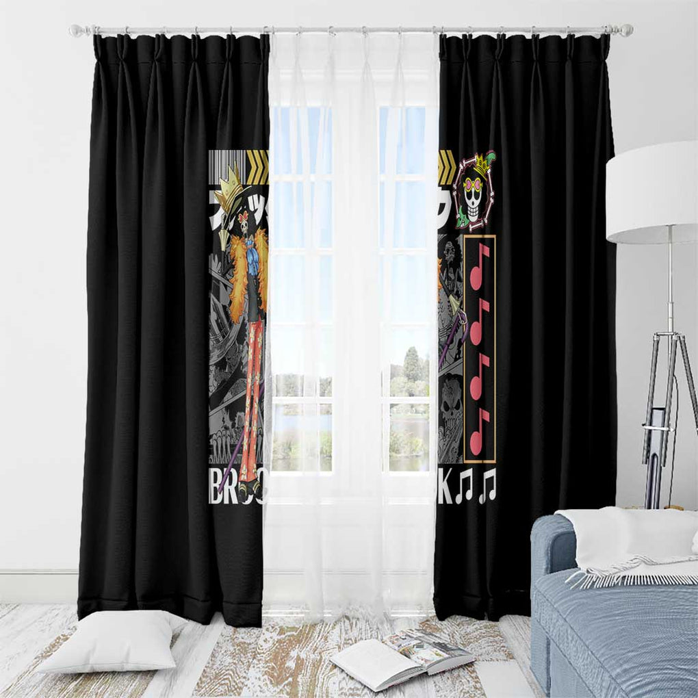 Brook - Straw Hat Team One Piece Window Curtain Anime Style