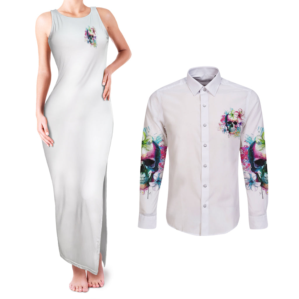 yes-im-a-b-but-not-yours-couples-matching-tank-maxi-dress-and-long-sleeve-button-shirt
