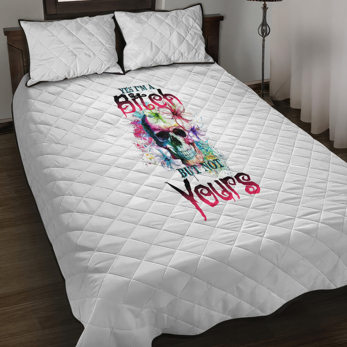 yes-im-a-b-but-not-yours-quilt-bed-set