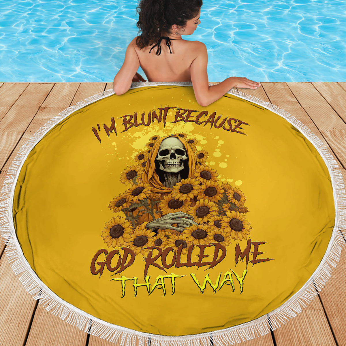im-blunt-because-god-rolled-me-sunflower-reaper-beach-blanket