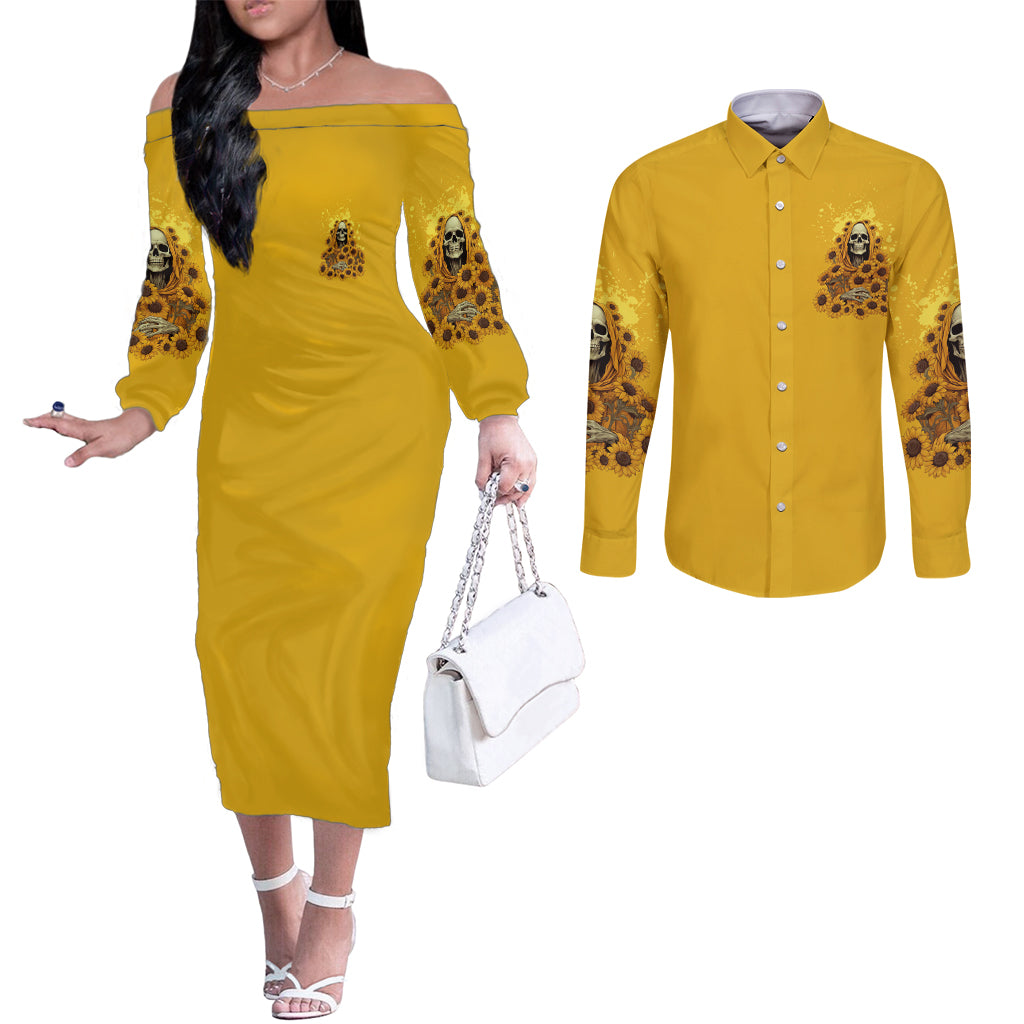 im-blunt-because-god-rolled-me-sunflower-reaper-couples-matching-off-the-shoulder-long-sleeve-dress-and-long-sleeve-button-shirt