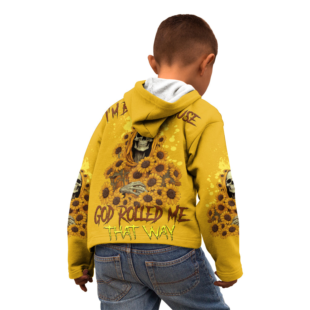 im-blunt-because-god-rolled-me-sunflower-reaper-kid-hoodie