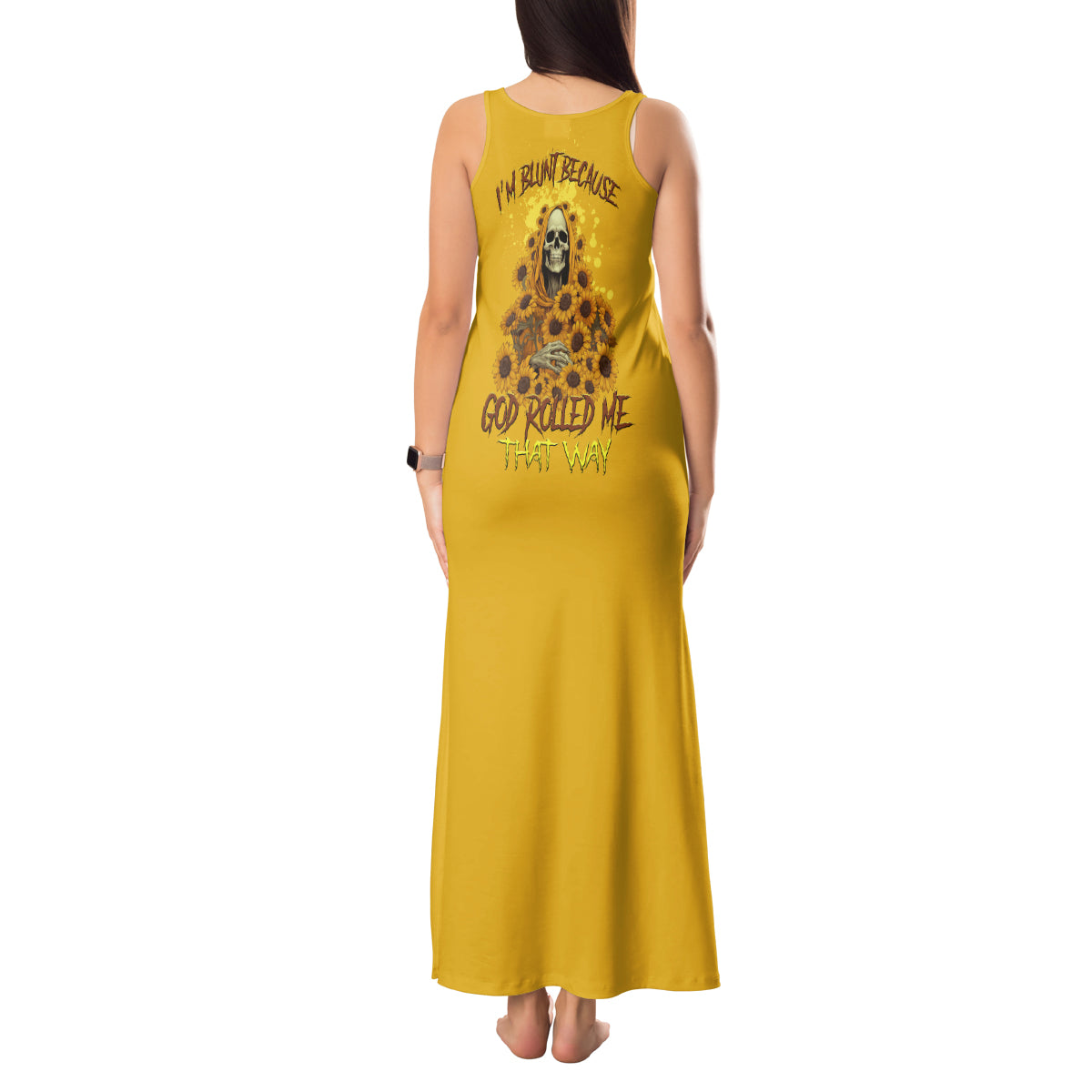 im-blunt-because-god-rolled-me-sunflower-reaper-tank-maxi-dress