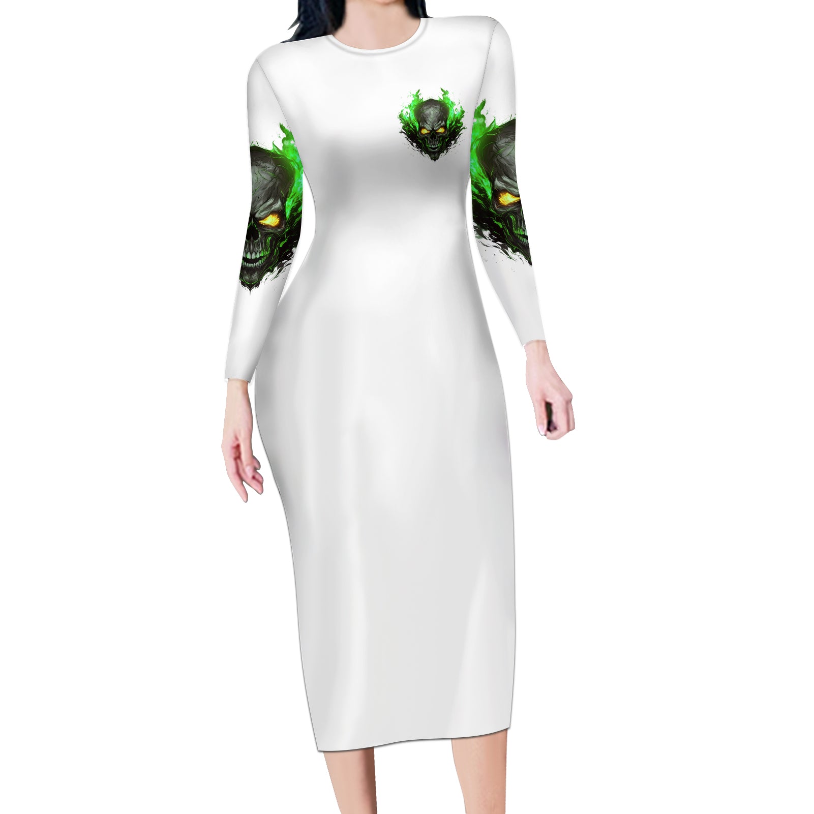 i-cant-go-to-hell-fire-eyes-skull-long-sleeve-bodycon-dress