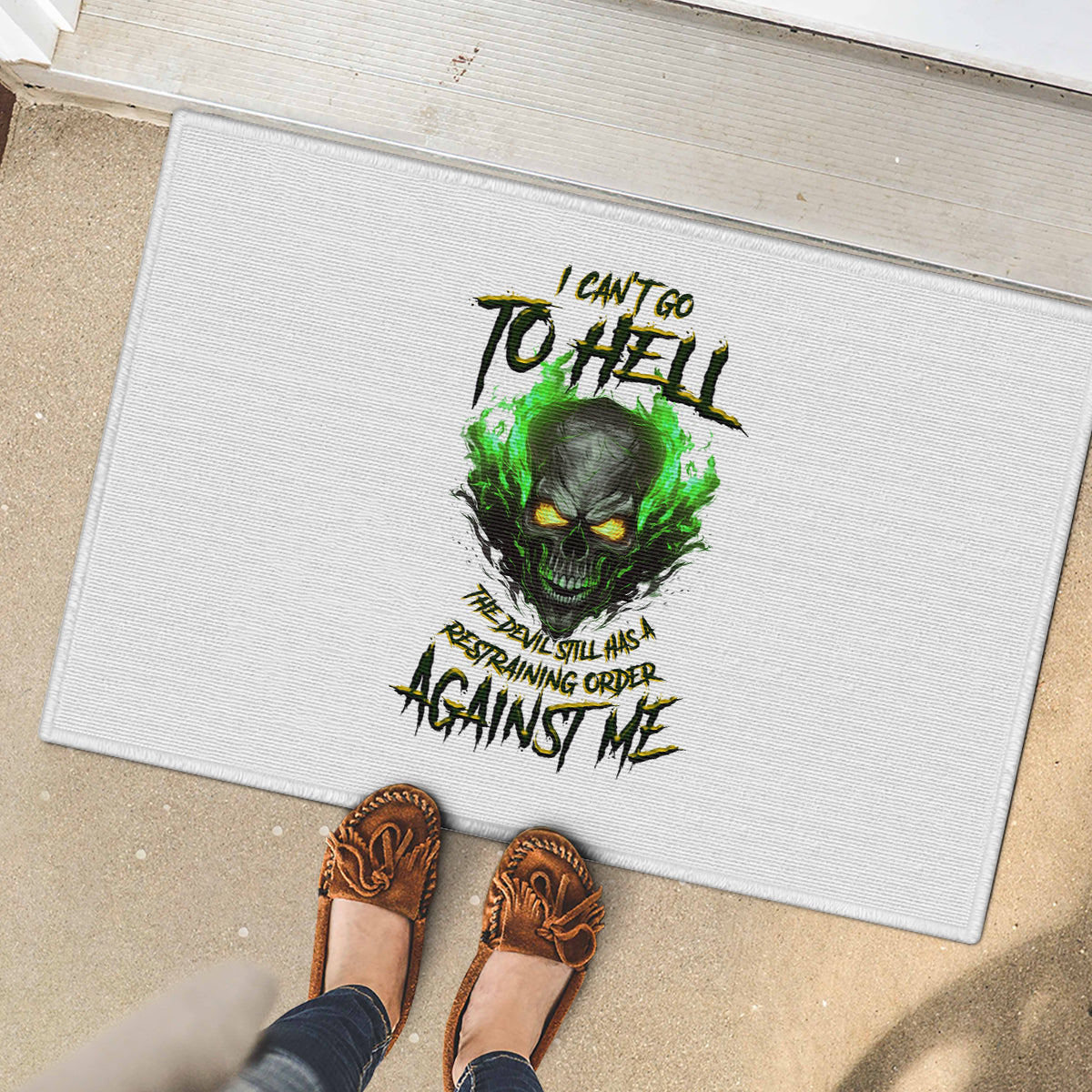 i-cant-go-to-hell-fire-eyes-skull-rubber-doormat