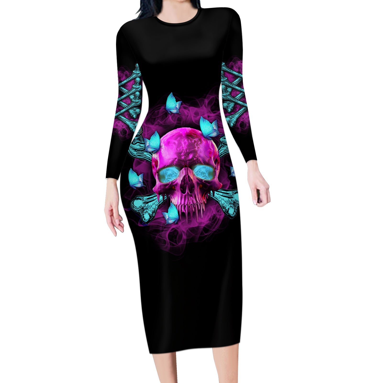 in-my-defense-i-was-left-unsupervised-long-sleeve-bodycon-dress