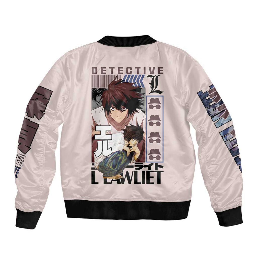 L Death Note Bomber Jacket Anime Style