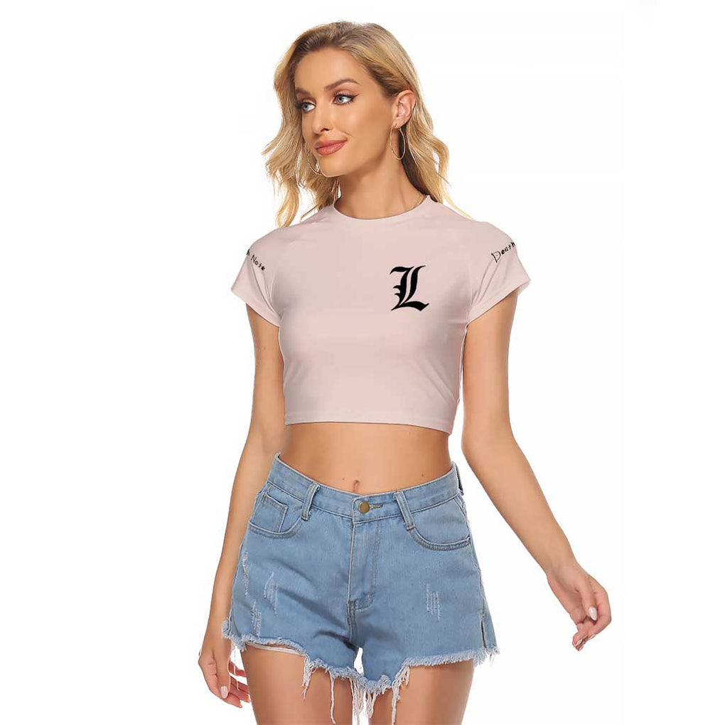 L Death Note Raglan Cropped T Shirt Anime Style