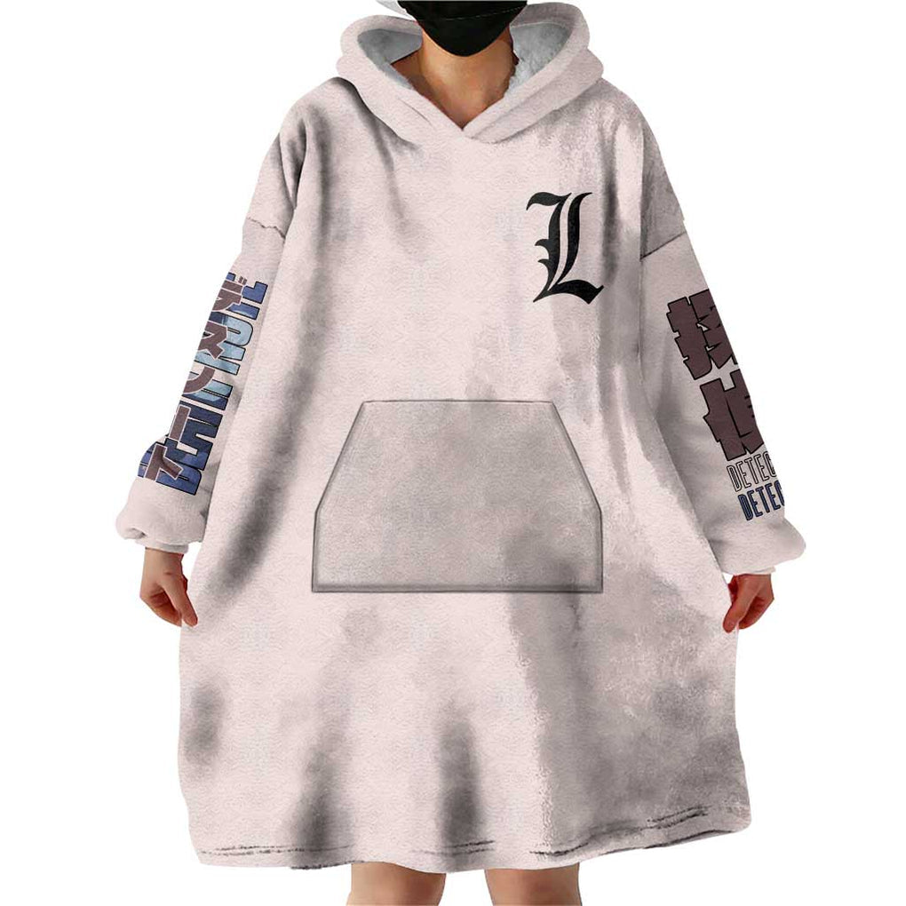 L Death Note Wearable Blanket Hoodie Anime Style