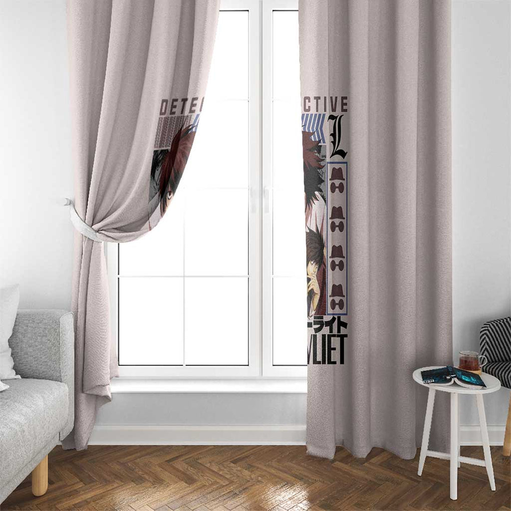L Death Note Window Curtain Anime Style