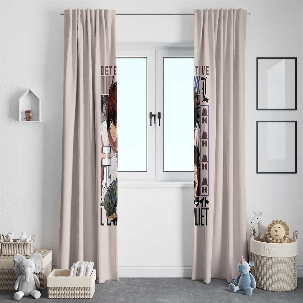 L Death Note Window Curtain Anime Style