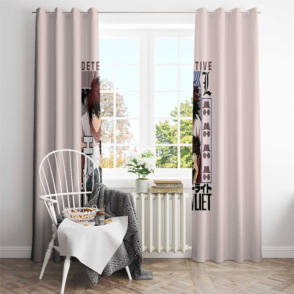 L Death Note Window Curtain Anime Style