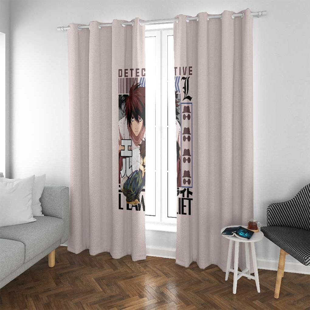 L Death Note Window Curtain Anime Style