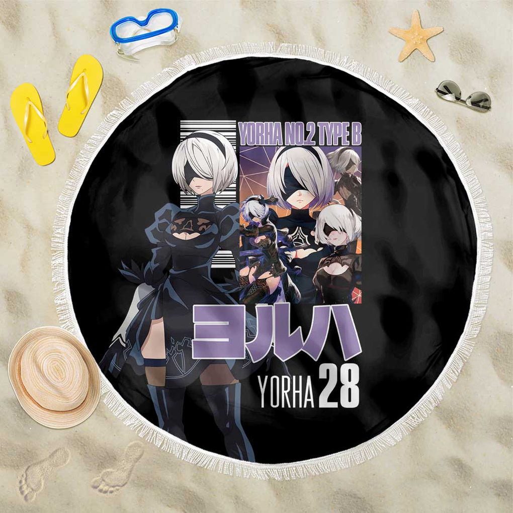 2B Nier Automata Beach Blanket Anime Style