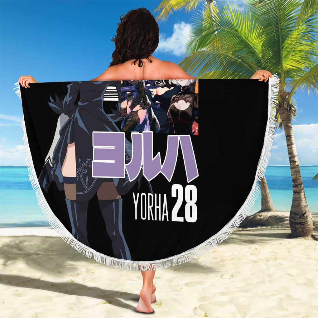 2B Nier Automata Beach Blanket Anime Style