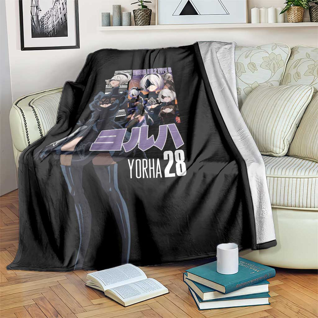 2B Nier Automata Blanket Anime Style