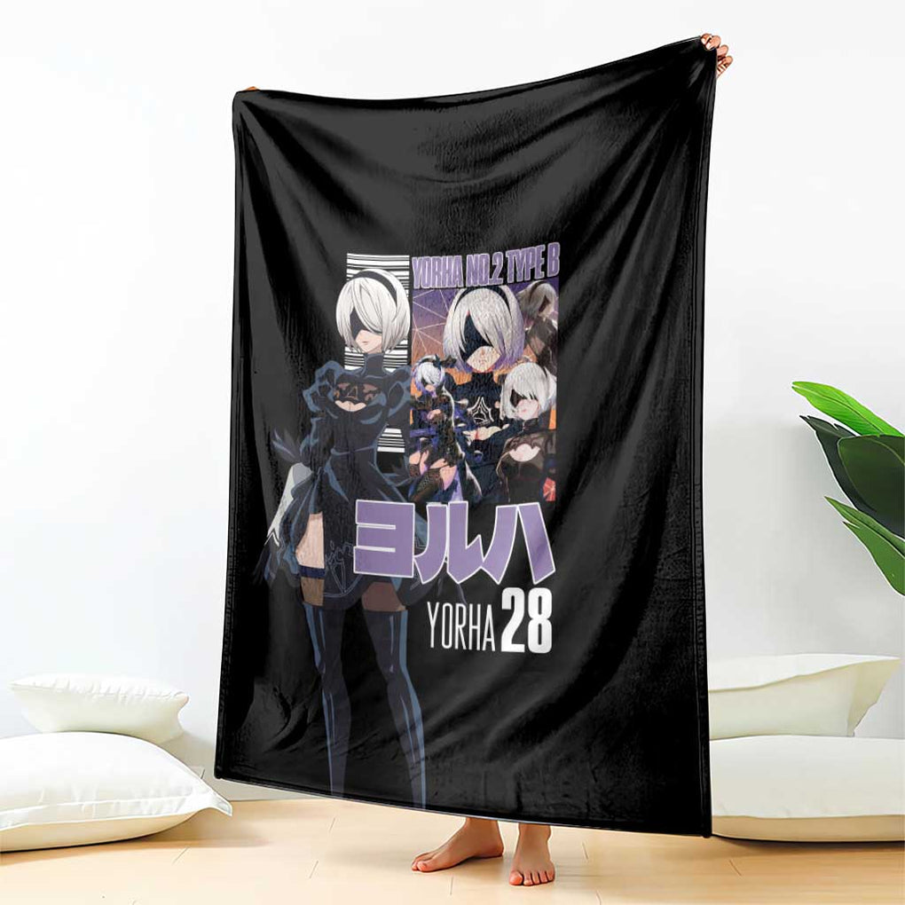 2B Nier Automata Blanket Anime Style