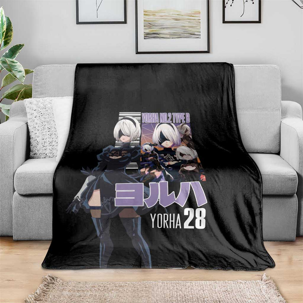 2B Nier Automata Blanket Anime Style