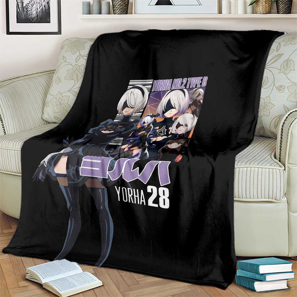 2B Nier Automata Blanket Anime Style