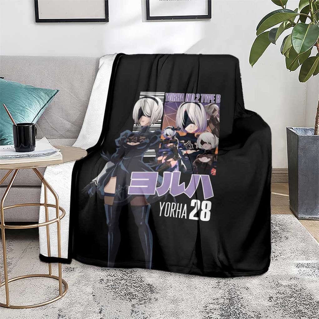2B Nier Automata Blanket Anime Style