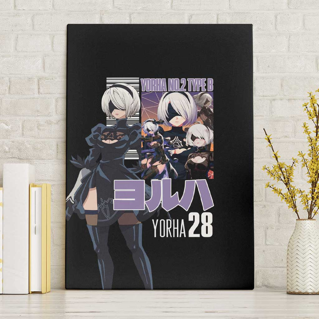2B Nier Automata Canvas Wall Art Anime Style